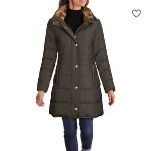 Cole Haan Women's Olive Green Puffer Jacket